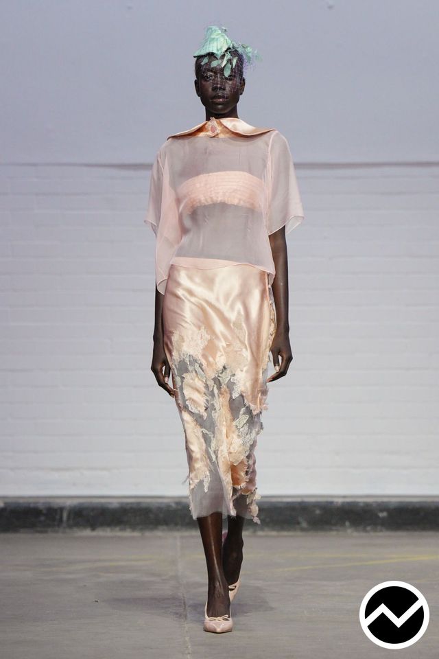 Central Saint Martins M.a., FW26 womenswear, Asymmetric Hem Skirts, look 50
