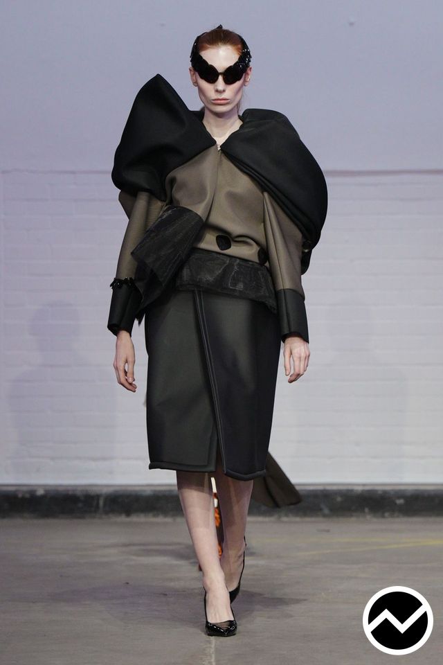 Central Saint Martins M.a., FW26 womenswear, Shawl Coat, look 169