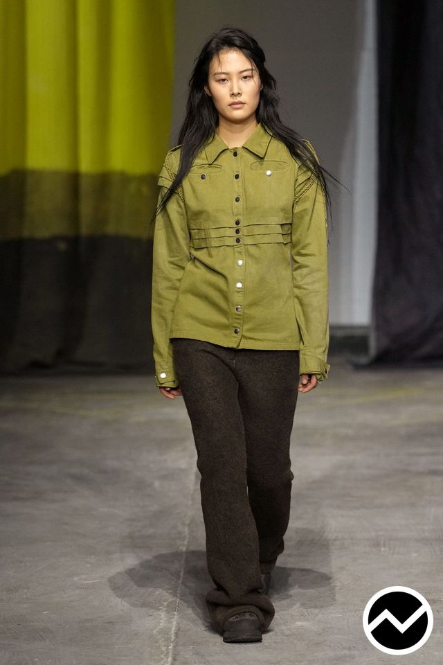 Charlie Constantinou, FW26 womenswear, Olive, look 26