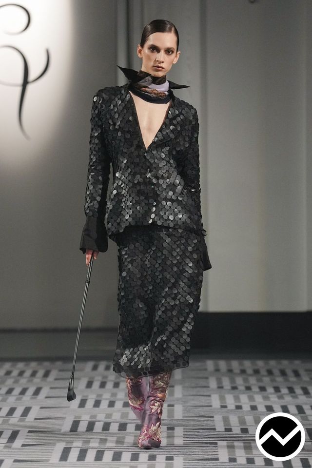 Conner Ives, FW26 womenswear, Metallic, look 2