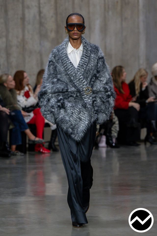 Joseph, FW26 womenswear, Shawl Coat, look 17