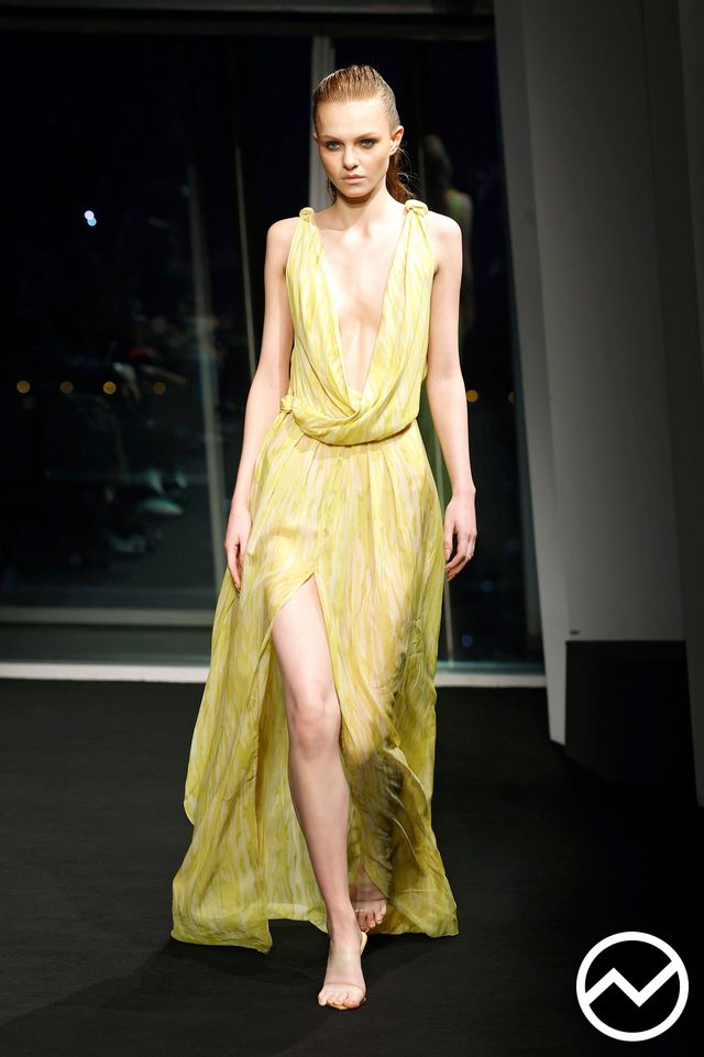 Julien Macdonald, FW26 womenswear, Slit Dress, look 11