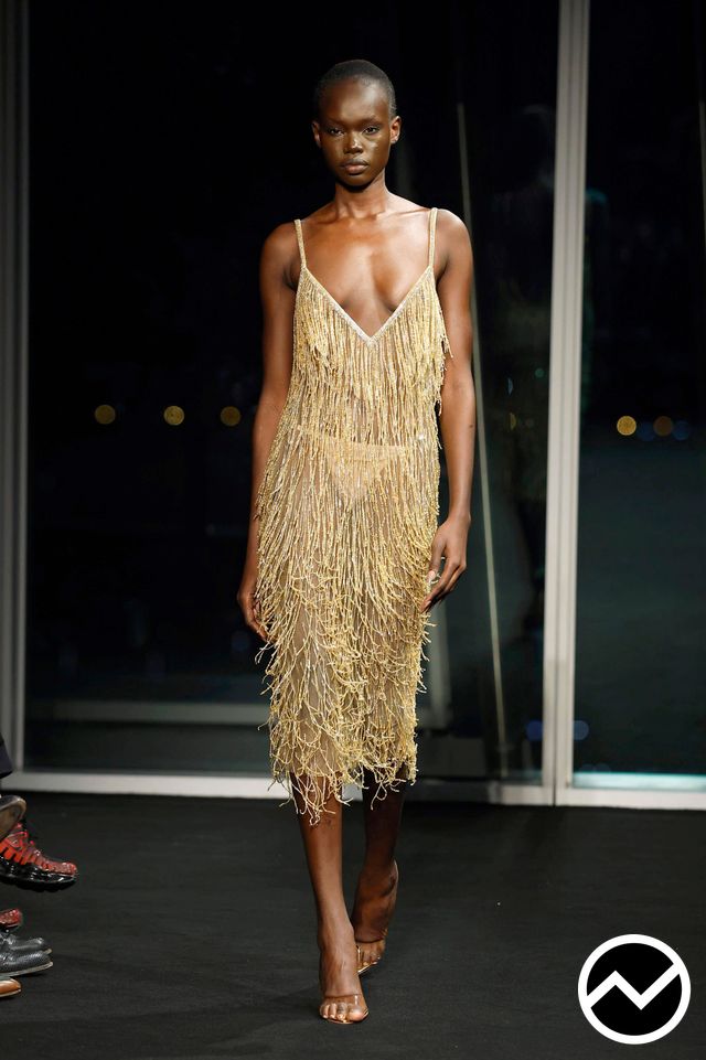 Julien Macdonald, FW26 womenswear, Butter Yellow, look 25