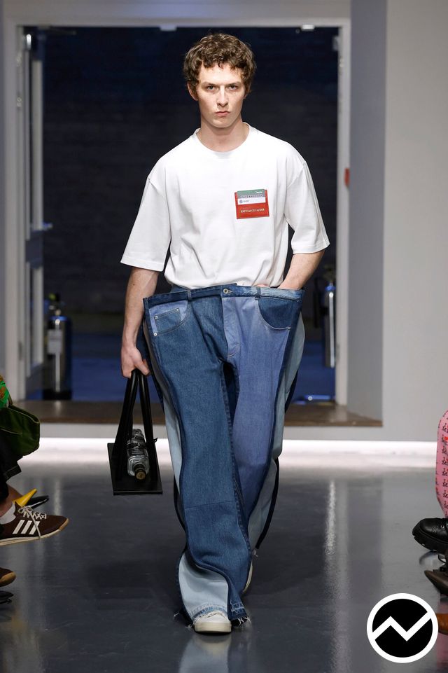 Kseniaschnaider, FW26 menswear, Frayed Jeans, look 25