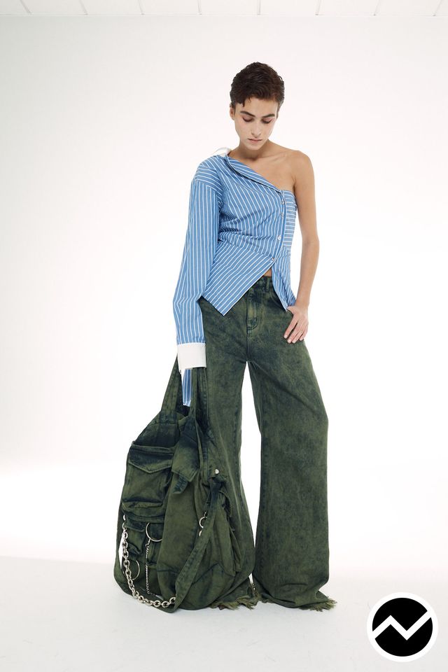 Marques’almeida, FW26 womenswear, Wide Leg Jeans, look 15