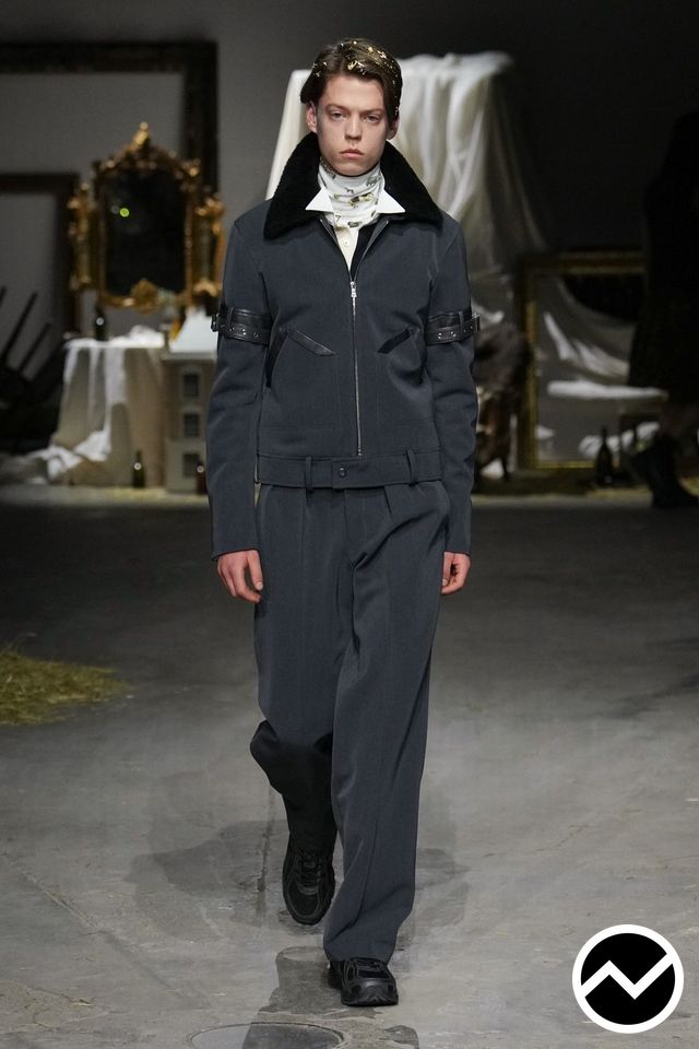 Oscar Ouyang, FW26 menswear, Top Collar Jacket, look 21