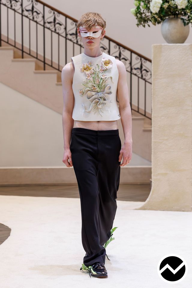 Thevxlley FW26 menswear, look 1