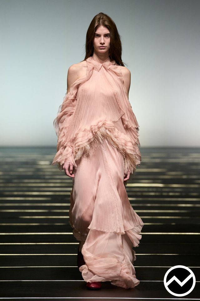 Alberta Ferretti, FW26 womenswear, Dusty Rose, look 33