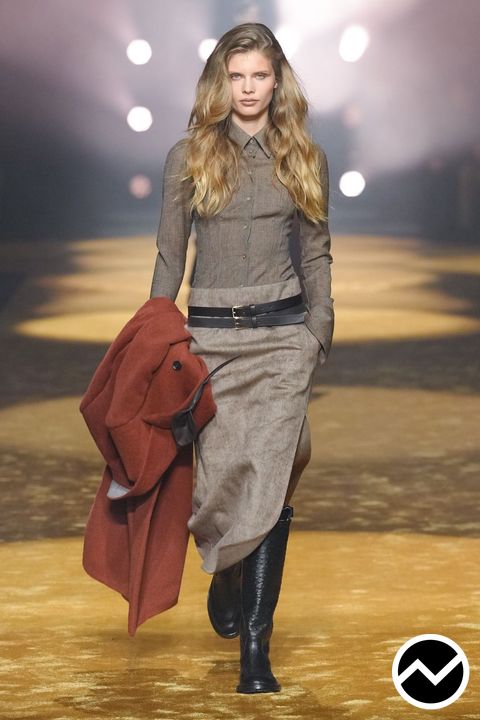 Boss, FW26 womenswear, Belted Skirts, look 4