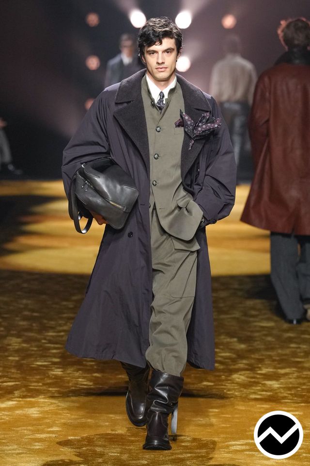 Boss, FW26 menswear, Top Collar Coat, look 54
