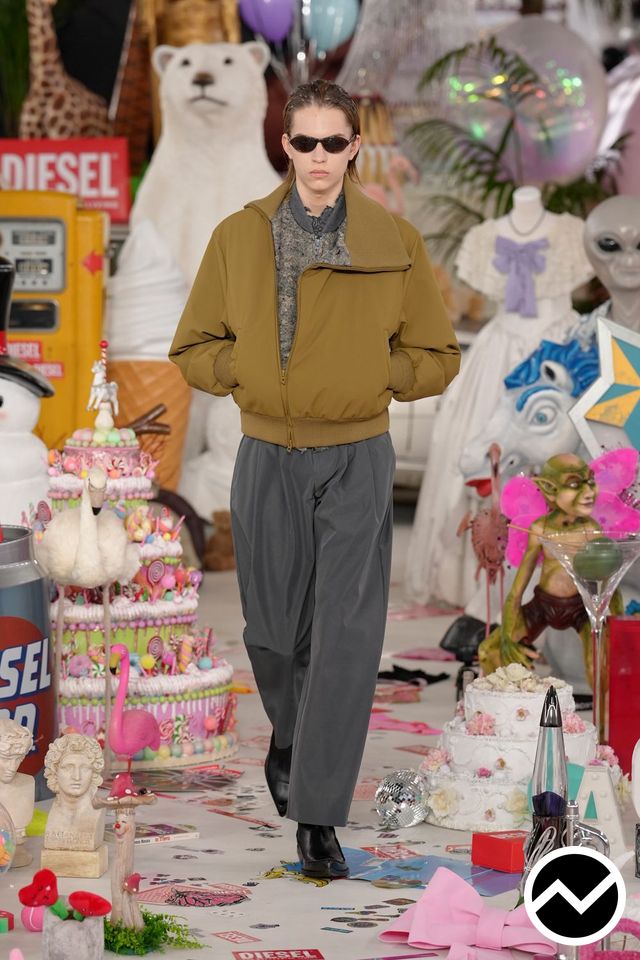 Diesel, FW26 menswear, Funnel Jacket, look 11