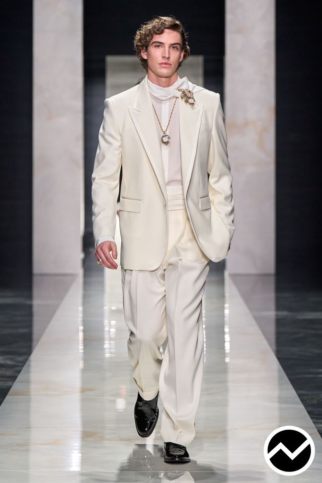 Dolce & Gabbana, FW26 menswear, Lavender, look 95