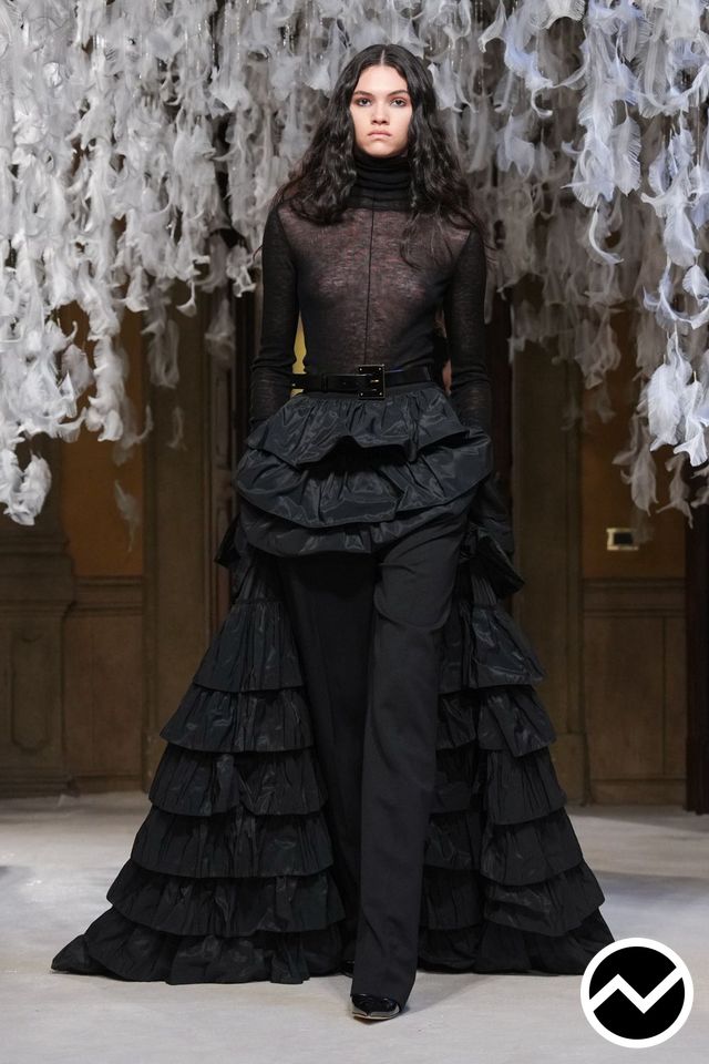 Elisabetta Franchi, FW26 womenswear, Gathered Skirts, look 49