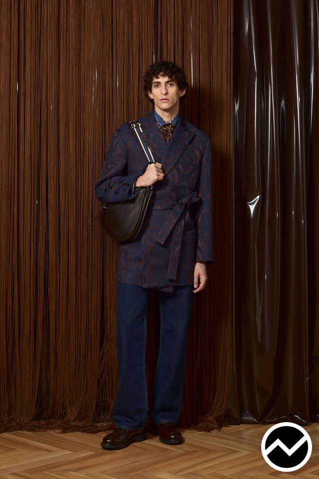 Etro, FW26 menswear, Jacquard, look 6