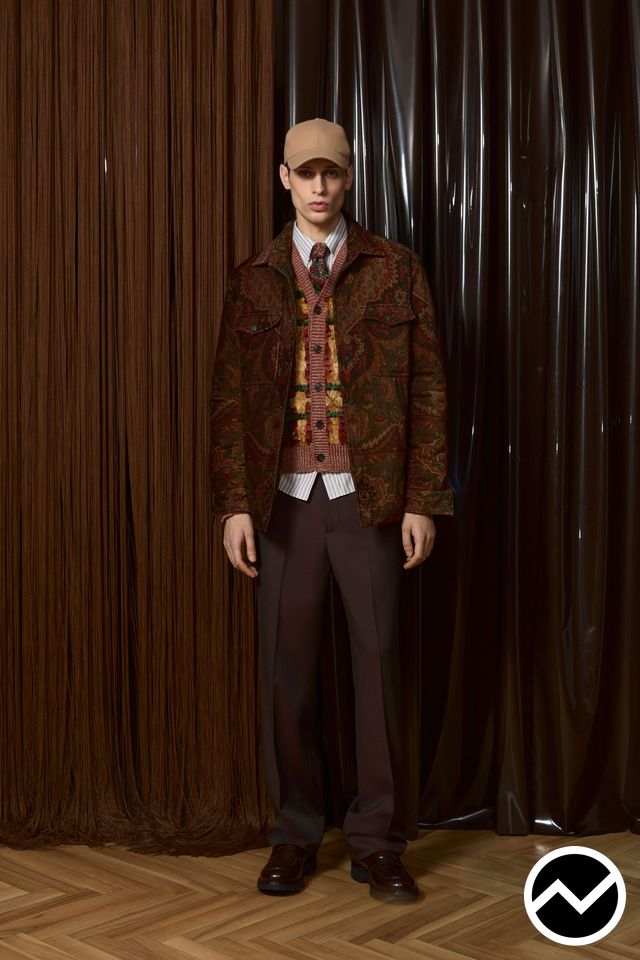 Etro, FW26 menswear, Corduroy, look 11