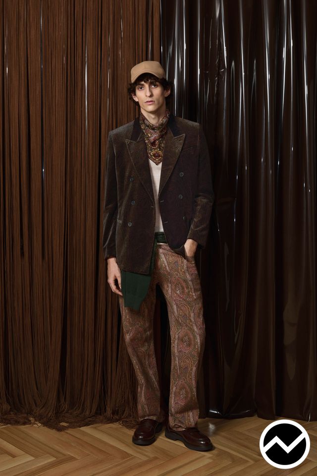 Etro, FW26 menswear, Velvet, look 14