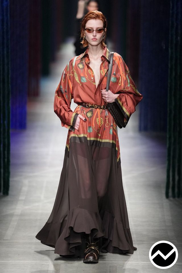 Etro, FW26 womenswear, Burgundy, look 32