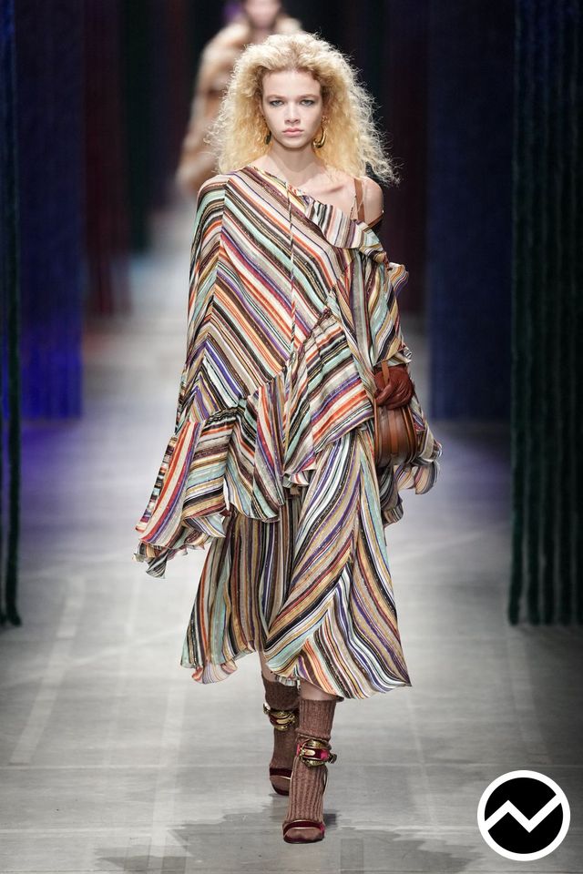 Etro, FW26 womenswear, Striped, look 37