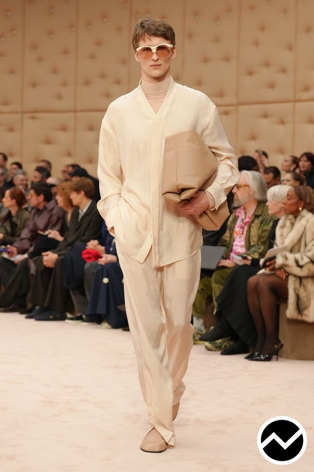 Ferrari, FW26 menswear, Champagne, look 8