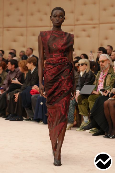 Ferrari, FW26 womenswear, Burgundy, look 42