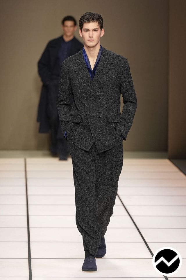 Giorgio Armani, FW26 menswear, Double Breasted Jacket, look 82