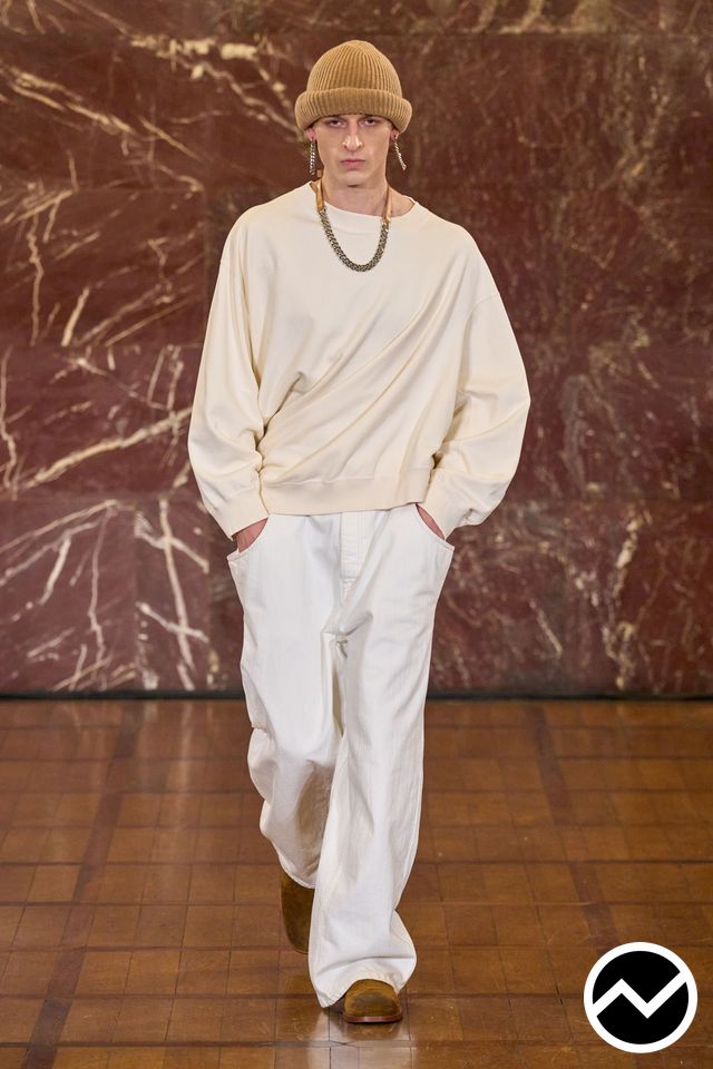 Hed Mayner, FW26 menswear, White, look 22