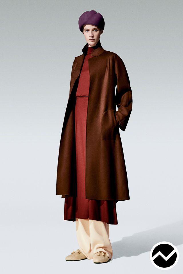 Loro Piana, FW26 womenswear, Burgundy, look 15
