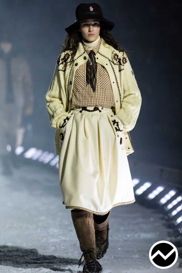 Moncler Grenoble, FW26 womenswear, Cable Knit, look 39