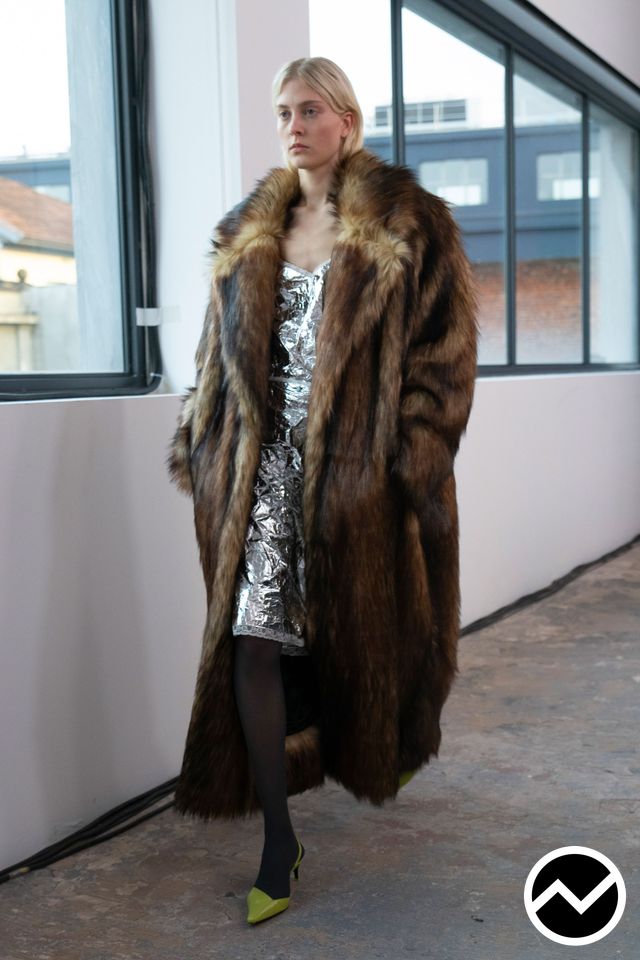 Msgm, FW26 womenswear, Fur, look 17