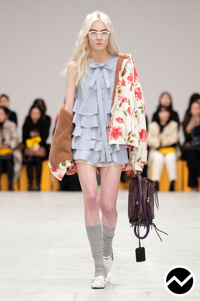 Onitsuka Tiger, FW26 womenswear, Ruffled Dress, look 20