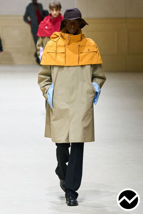 Prada, FW26 menswear, Funnel Coat, look 23