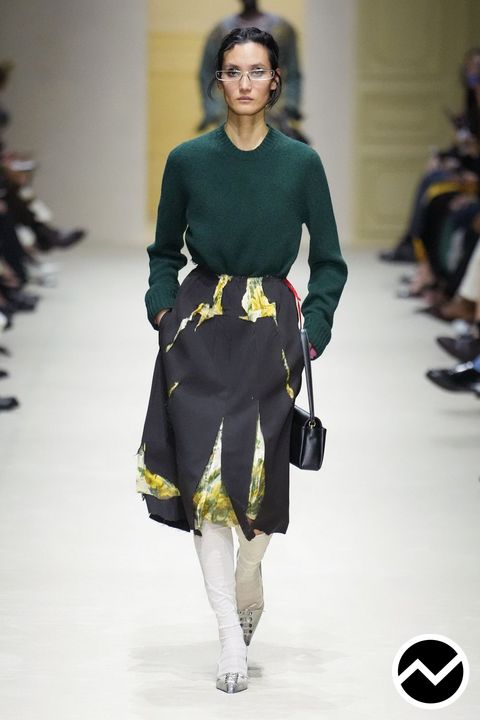 Prada, FW26 womenswear, Pine Green, look 19