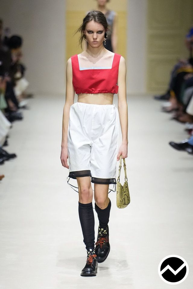 Prada, FW26 womenswear, Cropped Top, look 48