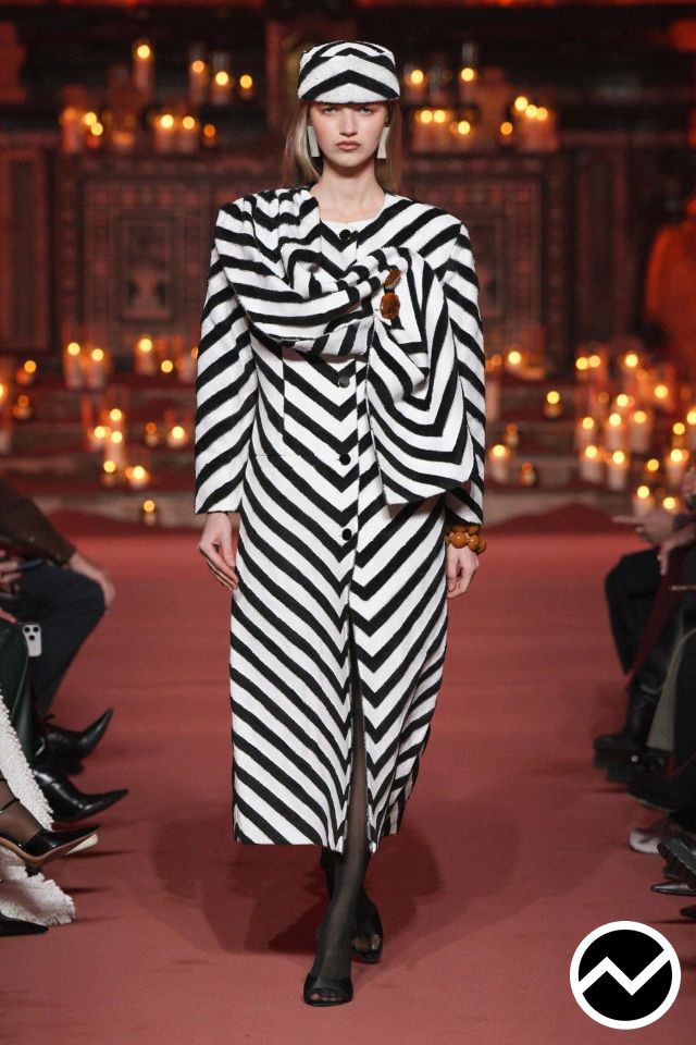 Rowen Rose, FW26 womenswear, Striped, look 55
