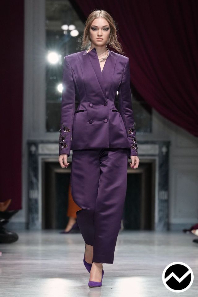 Bibhu Mohapatra, FW26 womenswear, Twilight Purple, look 14