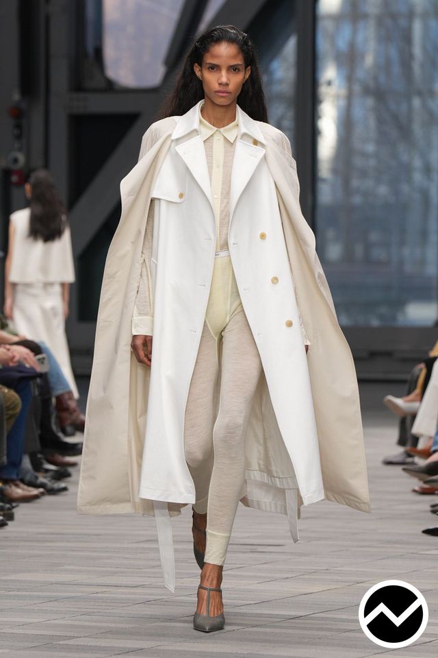 Calvin Klein Collection, FW26 womenswear, Double Breasted Coat, look 9