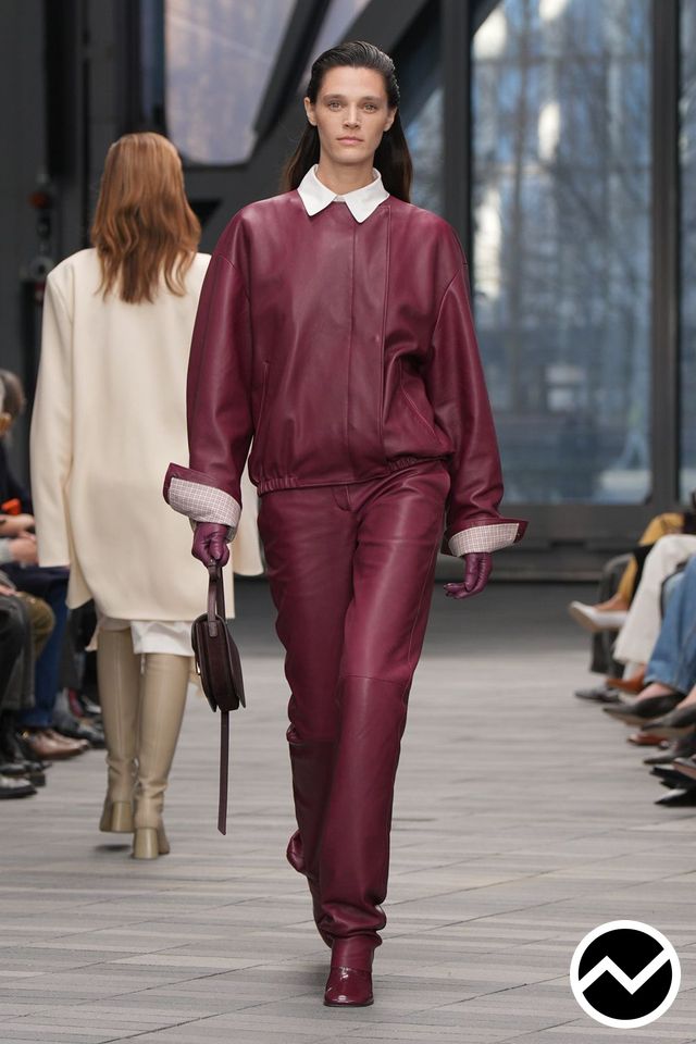 Calvin Klein Collection, FW26 womenswear, Burgundy, look 21