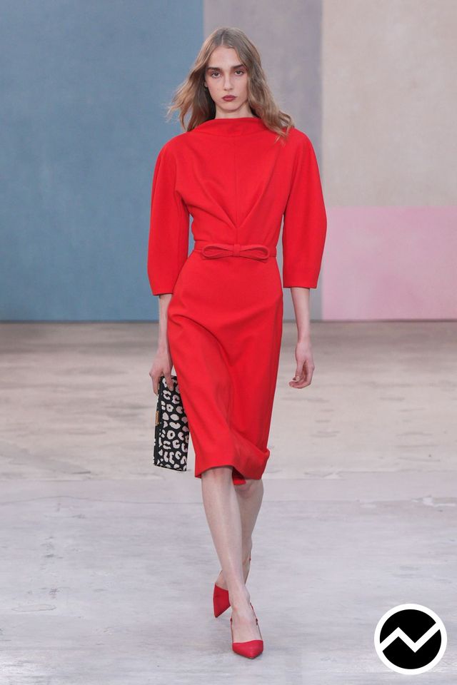 Carolina Herrera, FW26 womenswear, Three-Quarter Sleeve Dress, look 9