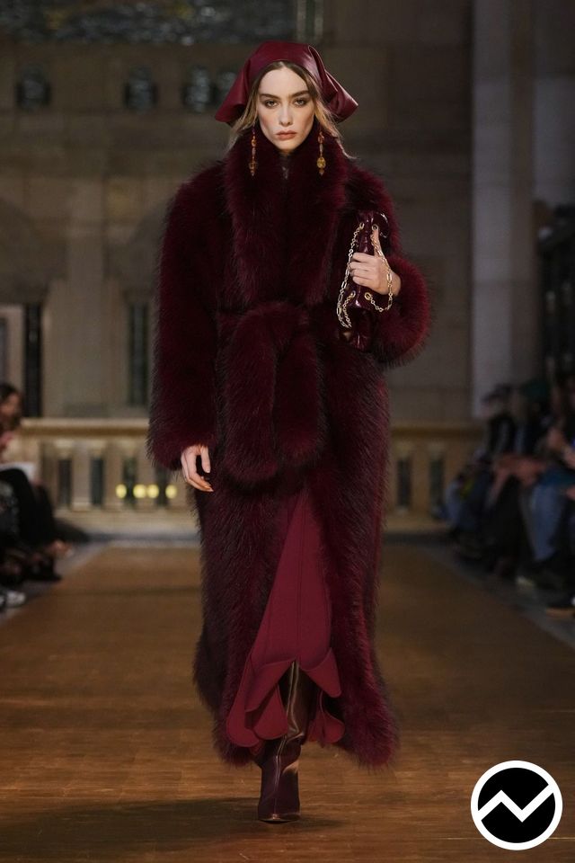 Cult Gaia, FW26 womenswear, Burgundy, look 33