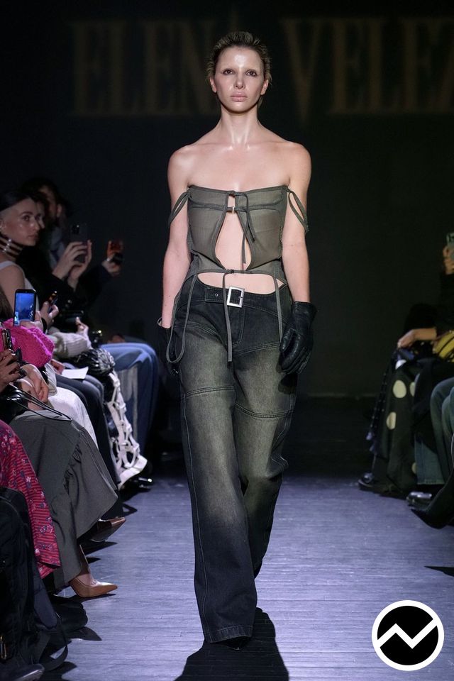 Elena Velez, FW26 womenswear, Loose Jeans, look 15