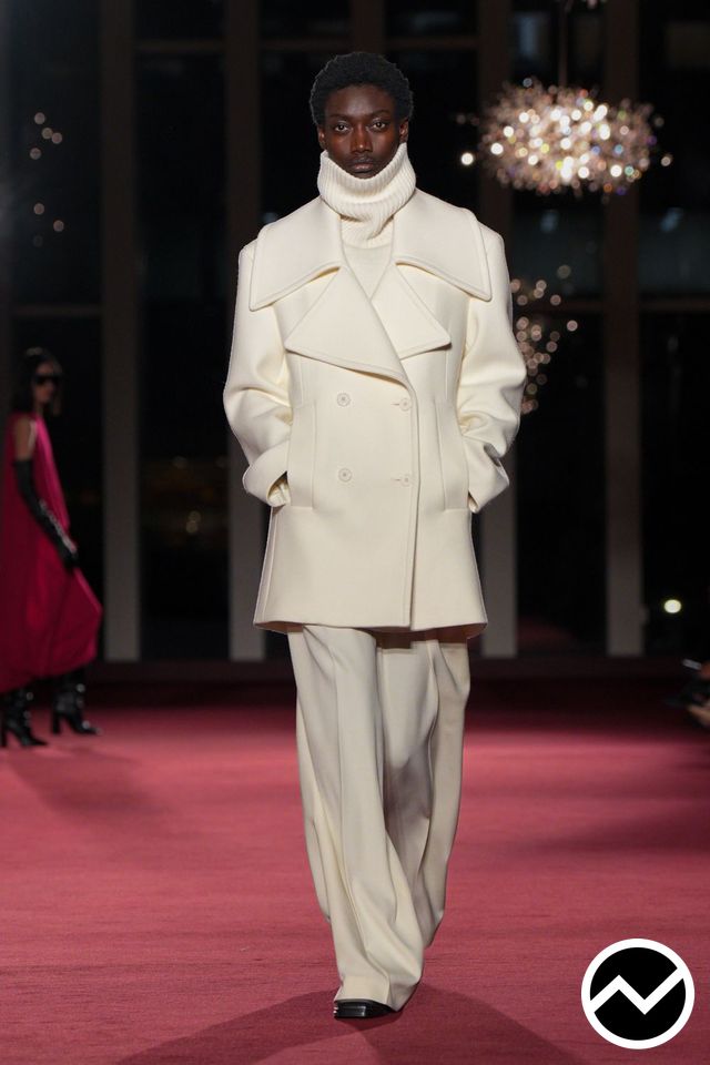 Michael Kors Collection, FW26 menswear, Double Breasted Coat, look 32