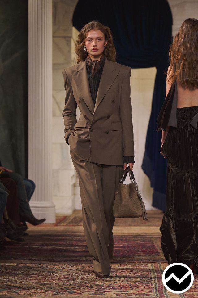 Ralph Lauren, FW26 womenswear, Double Breasted Jacket, look 13