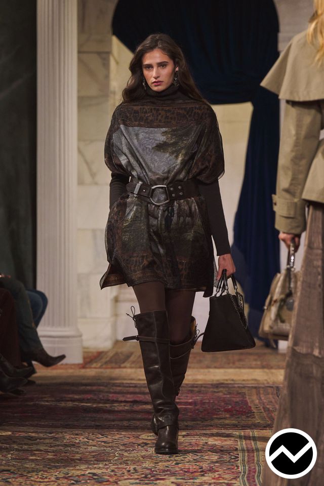 Ralph Lauren, FW26 womenswear, Belted Dress, look 18