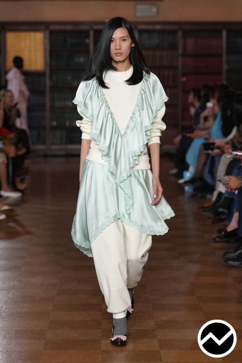 Sandy Liang, FW26 womenswear, Elasticated Hem Pants, look 7