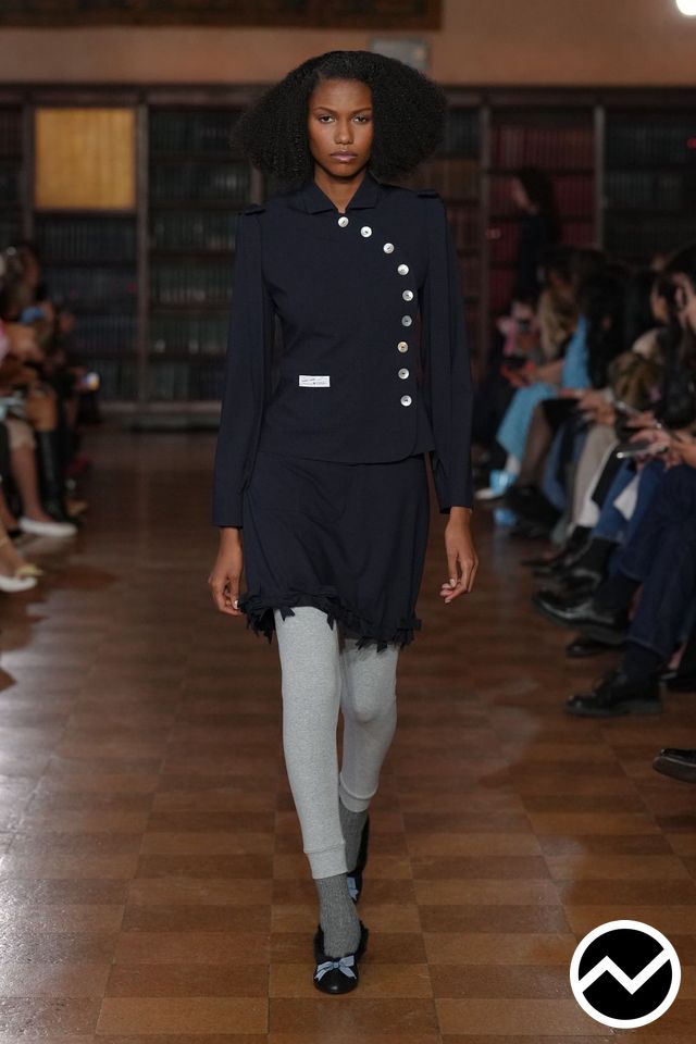 Sandy Liang, FW26 womenswear, Polo Sweatshirt, look 14