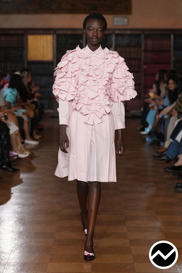 Sandy Liang, FW26 womenswear, Dusty Rose, look 32