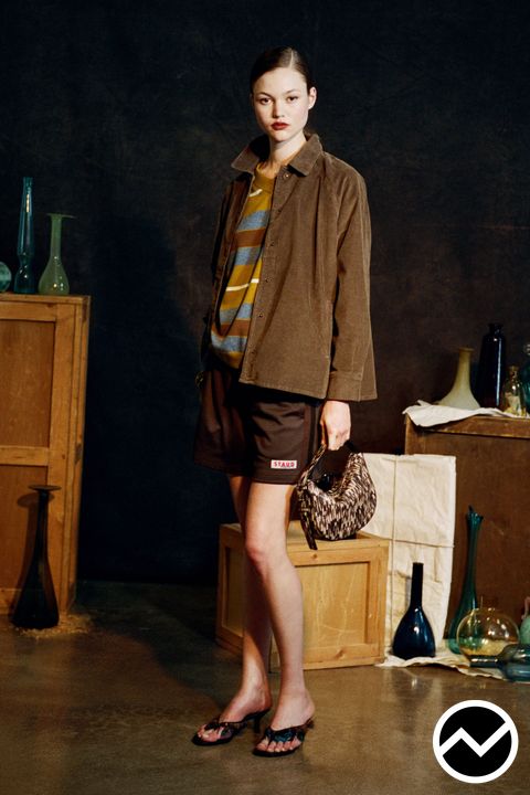 Staud, FW26 womenswear, Above The Knee Shorts, look 9
