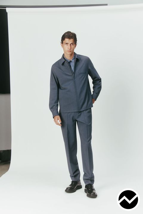 Theory, FW26 menswear, Nordic Blue, look 15