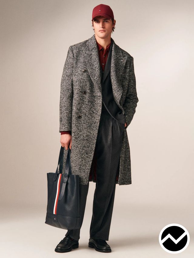 Tommy Hilfiger, FW26 menswear, Double Breasted Coat, look 12