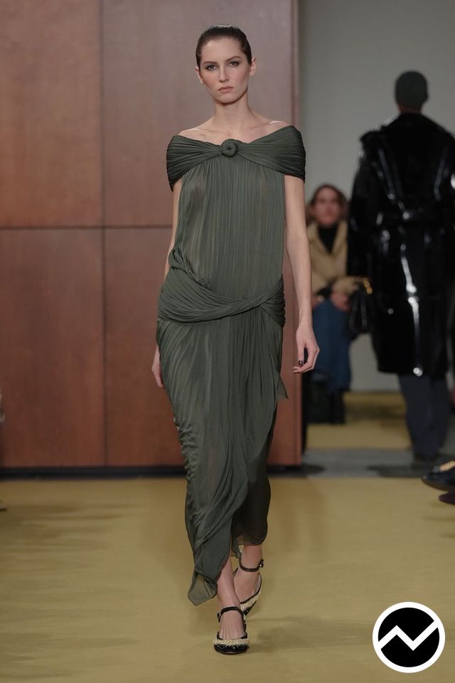 Tory Burch, FW26 womenswear, Asymmetric Hem Dress, look 29